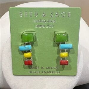 Seed & Sage | Sterling Silver Multicolor Earrings